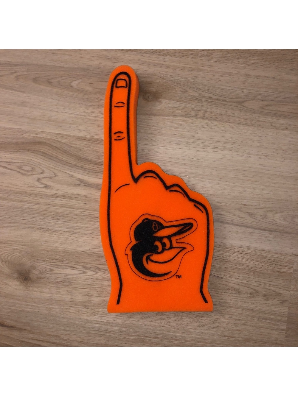 VINTAGE BALTIMORE ORIOLES ORANGE BLACK FOAM FINGER